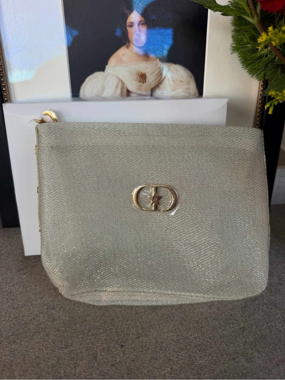 Dior Beauty Gold Mesh Pouch